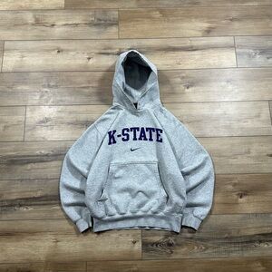Vintage 90s Nike Team Center Swoosh Kansas State Hoodie